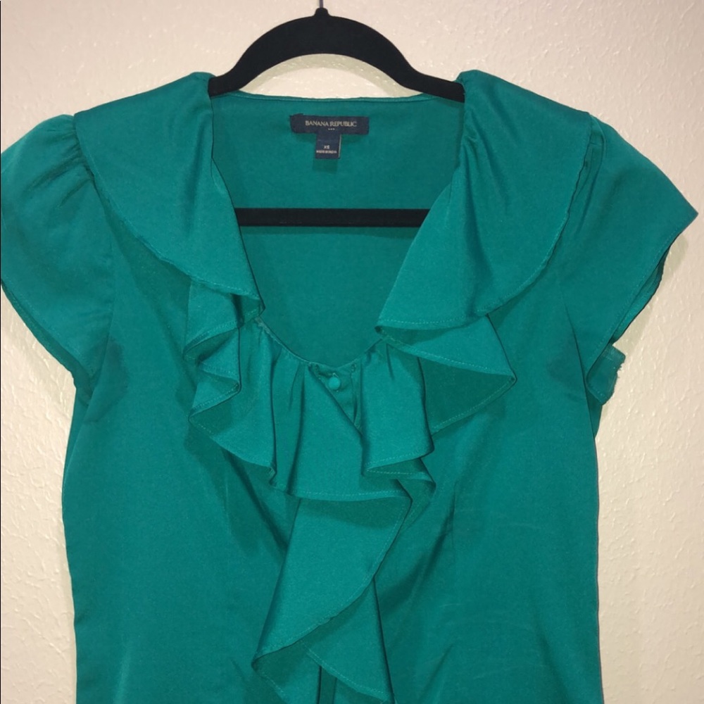 Banana Republic teal blouse